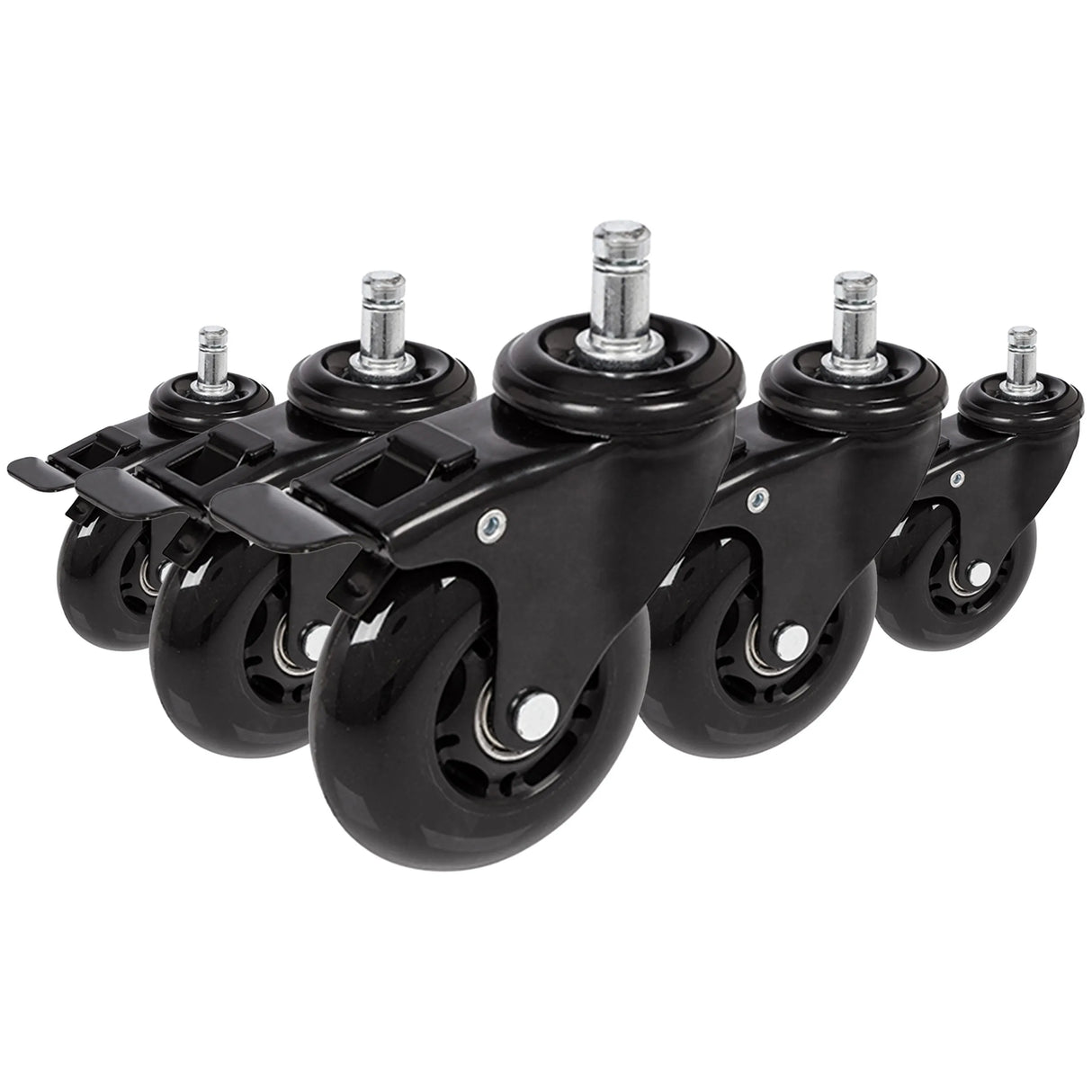 5x ROLO SKATE S 11mm/75mm with Locking Brakes | Hard floors - Castors