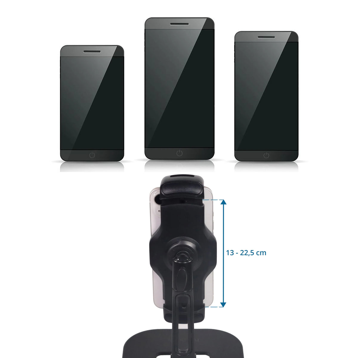 Adjustable bracket of the Mobile phone & tablet holder FLEXMOBI IV for devices from 13 - 22.5 cm by hjh OFFICE