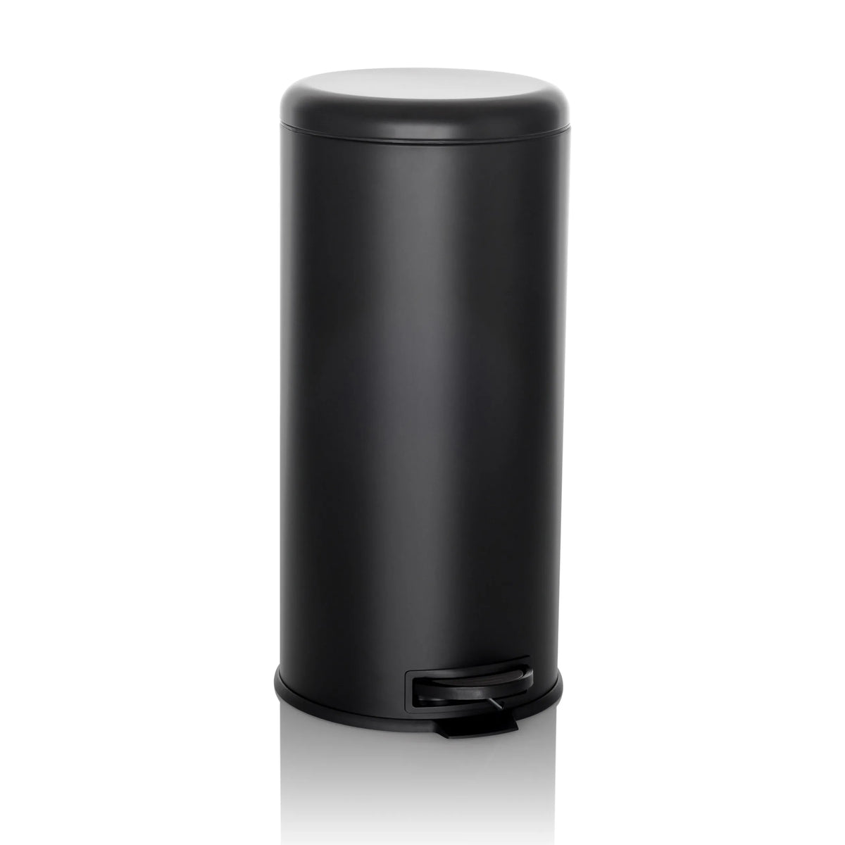 Black Wastepaper CLEAN STEP with lid and foot pedal by hjh OFFICE – 360-degree view (front view 15°)
