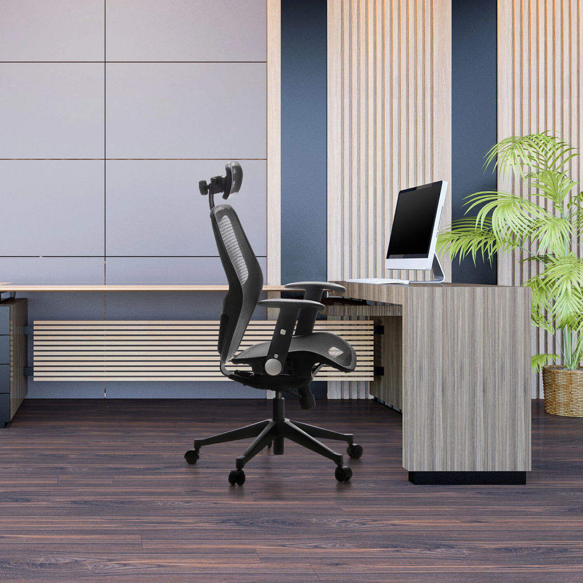 Black Professional Office ChAIR-PORT with mesh back and mesh seat by hjh OFFICE