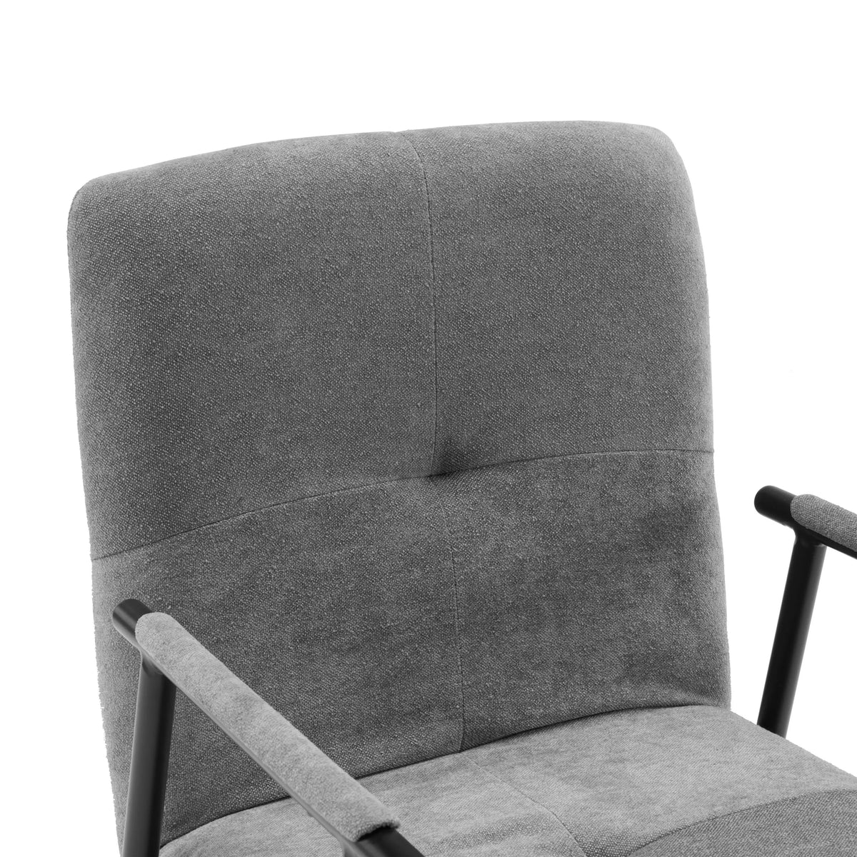 Grey fabric upholstery of the backrest and armrest of the upholstered chair Lifea Flex by hjh LIVING