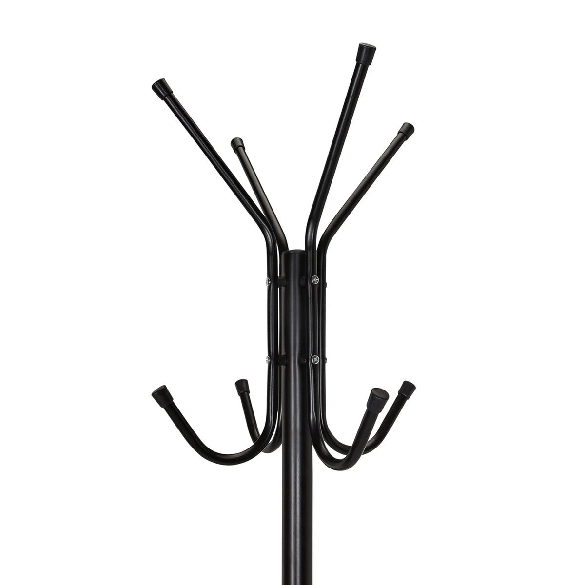Upper and middle hooks of the SPACE IV coat stand in black by hjh OFFICE