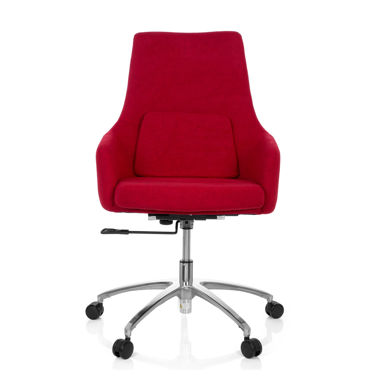 Red Home Office Chair SHAKE 100 with padded seat, high backrest and star base by hjh OFFICE
