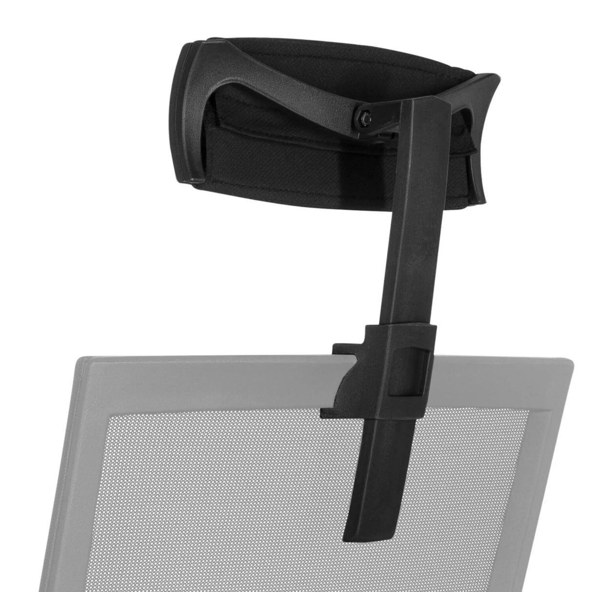 Black Headrest KS PORTO with padded support and adjustable holding arm by hjh OFFICE