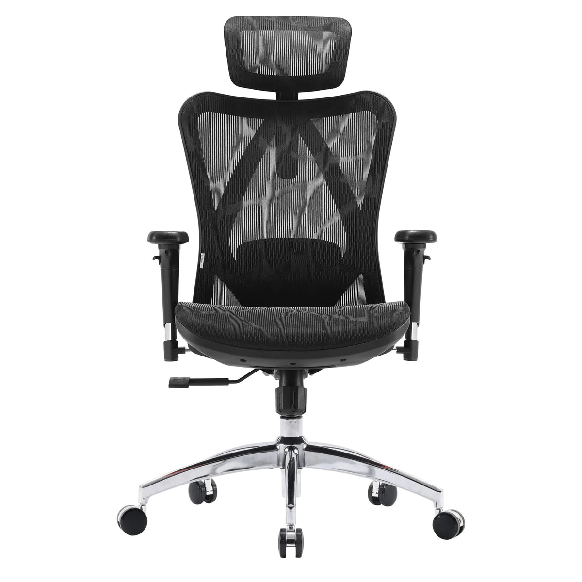 Professional Office Chair M57-M015 with black mesh cover, headrest and chrome base by Sihoo