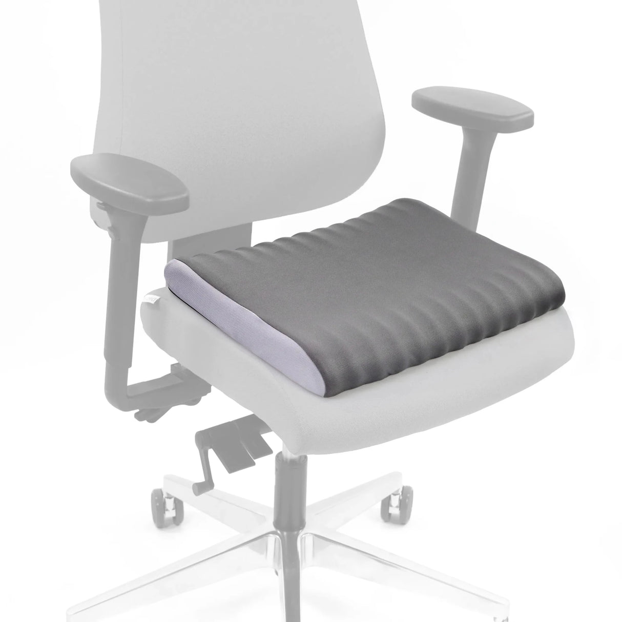 Grey Seat Cushion MEDISIT V on a white office chair by hjh OFFICE