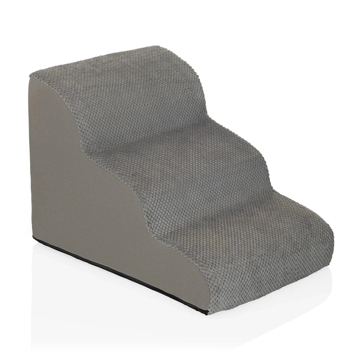 Grey Pet stairs PAWY STEP 3 with a textured surface and two steps by hjh LIVING