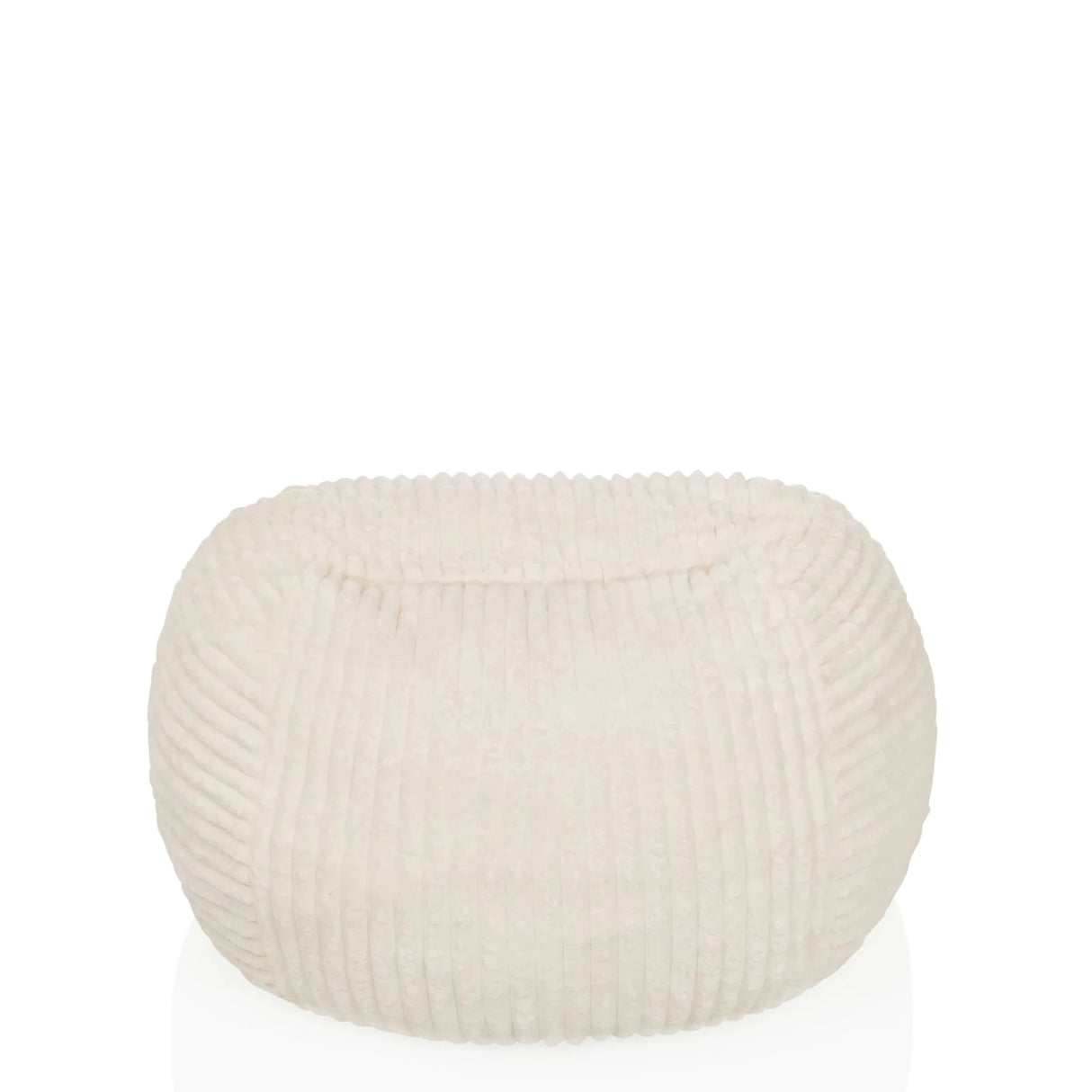 Beige beanbag Sitzolo R with ribbed surface structure by hjh LIVING