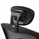 Height-adjustable headrest with mesh cover of the High End Office Chair VENUS BASE by hjh OFFICE