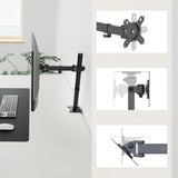 Monitor Mount Ergomount M1 in black with VESA adapter plate and articulated joints by hjh OFFICE