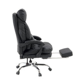 Home Office Executive Chair Relax Legoro in black with extendable footrest and chrome base by MyBuero