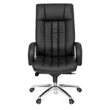 Black Swivel Chair XXL G 300 with quilting, armrests and five-caster base by hjh OFFICE – 360-degree view (front view 0°)
