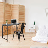 Black Folding desk EASY UP MULTI, 100 x 50 cm, by hjh OFFICE