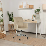 Beige Home Office Chair SOLAO 400 with armrests and caster base by hjh OFFICE