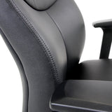 Black faux leather and stitching of the Professional Executive Chair FERRARA by hjh OFFICE
