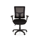 Black Professional Executive Chair IMPACT PRO with mesh back and five-caster base by hjh OFFICE – 360-degree view (front view 0°)