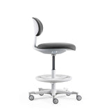 Work Chair WORK MF2 W in dark grey with foot ring and caster base by hjh OFFICE