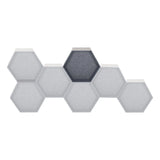 Grey hexagonal partition walls FLEXMIUT STORE B in honeycomb shape as a modular system by hjh OFFICE