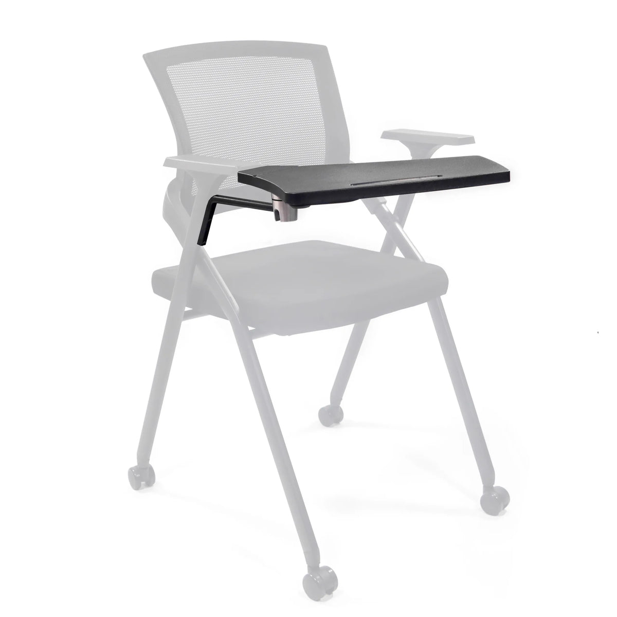 Black writing tray TABLET PRIORITY II as Accessories for chairs by hjh OFFICE – 360-degree view (front view 0°)
