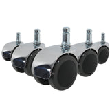 5x ROLO LUX 11mm/50mm Hard floors - Castors 