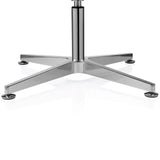 Four-star base made of glossy metal with glides for the guest chair AMBASSADO V by hjh OFFICE