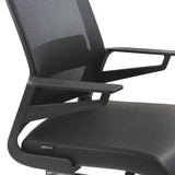 Armrest and seat of the INVENTOR V PRO cantilever chair in black with mesh backrest by hjh OFFICE
