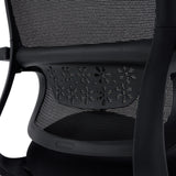 Perforated plastic backrest frame of the Ergomy Meet cantilever chair in black by hjh OFFICE