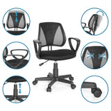 Swivel Chair – Children KIDDY CD in black with adjustable backrest and gas spring by hjh OFFICE