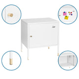 White office cabinet UMEO with golden handles and foot caps by hjh OFFICE