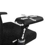 Multi-adjustable armrest of the high end office chair NOVA PRO ALU in black by hjh OFFICE