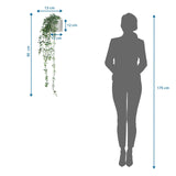 Dimensional drawing of the Artificial plant EUCALYPTUS CLIMB with a total height of 90 cm by hjh OFFICE