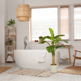Green Artificial plant BANANE I in a simple white pot by hjh OFFICE