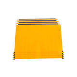 Four yellow TIO-E1 step stools with black non-slip surfaces by hjh OFFICE