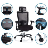 High End Office Chair NOVA PRO I in black with various adjustment options by hjh OFFICE