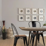 Black Bistro chairs VANTAGGIO COMFORT W with wooden seats at a dining table by hjh OFFICE