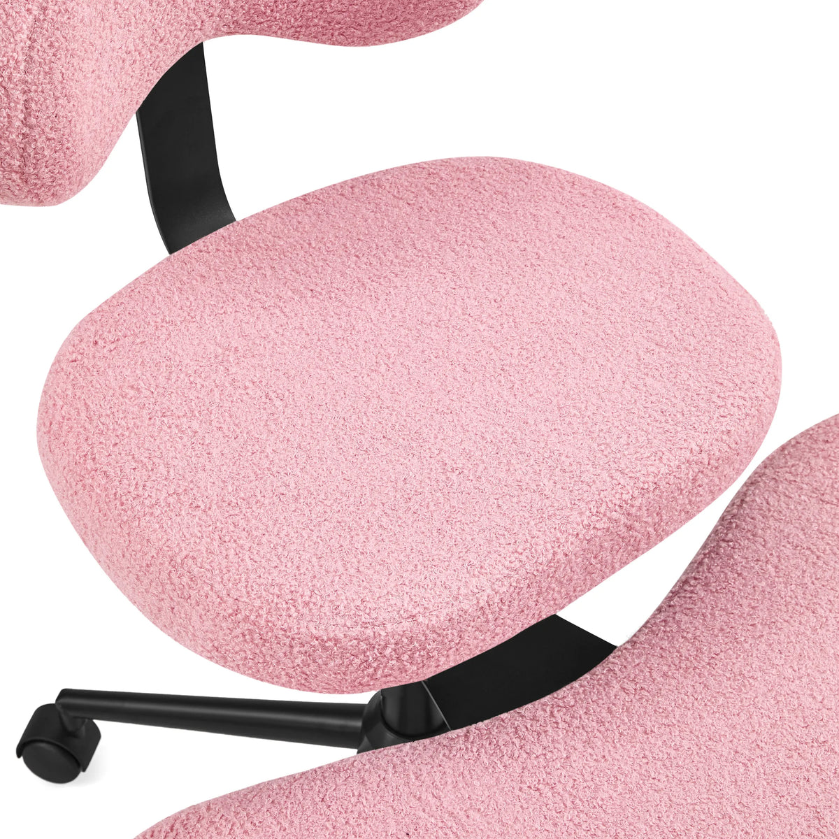 Pink textured fabric of the seat of the Asanasit meditation chair by hjh LIVING
