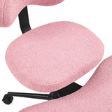 Pink textured fabric of the seat of the Asanasit meditation chair by hjh LIVING