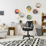 Black KIDDY CD swivel chair for children with mesh backrest and armrests in a children's room by hjh OFFICE