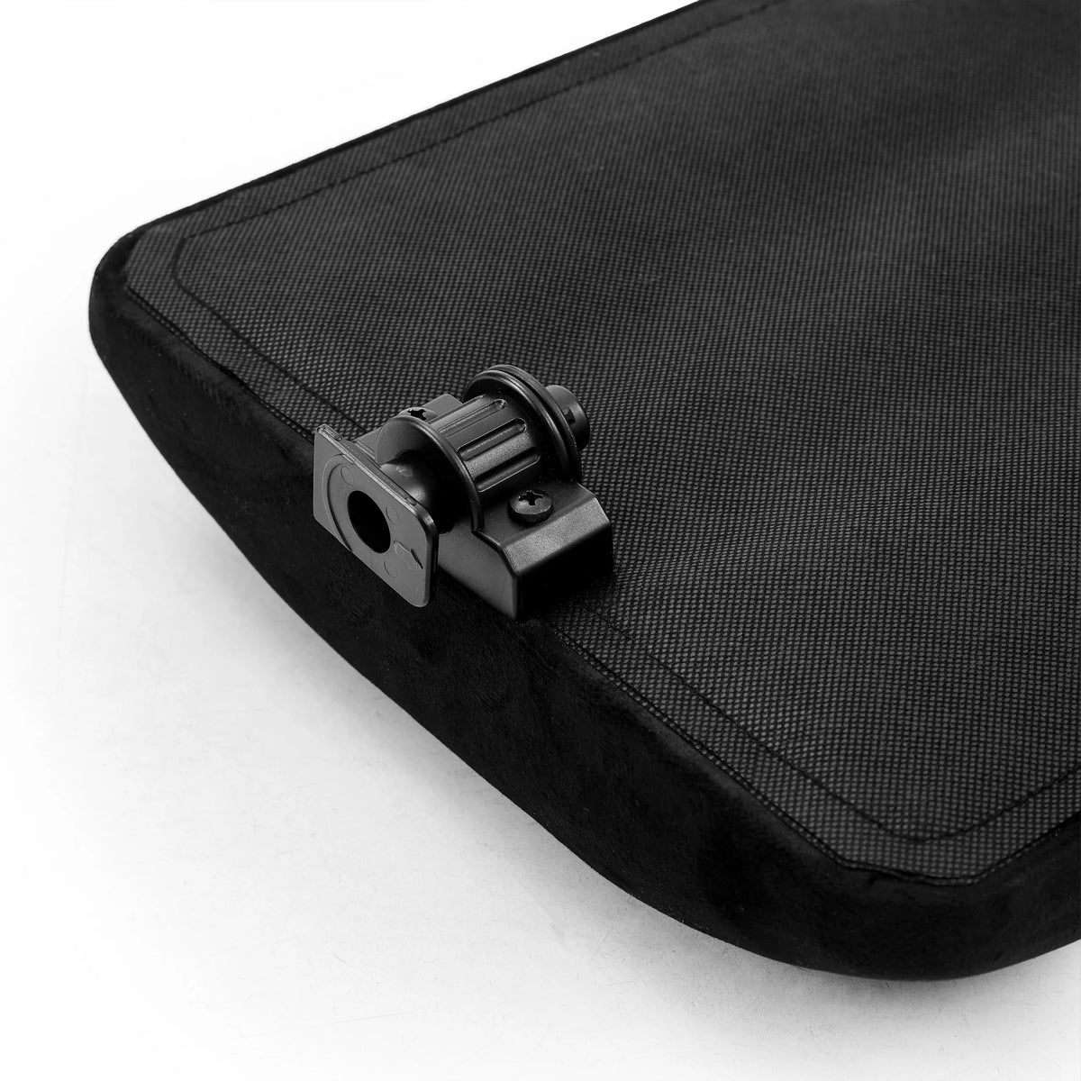 Black plastic fastener of the Podi Velvet Footrest by hjh OFFICE
