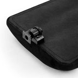 Black plastic fastener of the Podi Velvet Footrest by hjh OFFICE