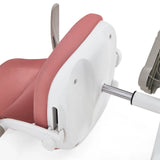 Rear view of the seat shell and gas spring of the Kiddy Smart Step children's swivel chair in pink by hjh OFFICE