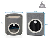 Dimensional drawing of the Cat cave PAWY R with 38 × 38 cm and maximum load capacity of 10 kg by hjh LIVING