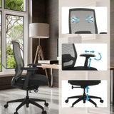 Adjustable armrests, mesh back and gas lift of the Professional Office Chair COLORE by hjh OFFICE