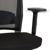 Höhen- und breiteneinstellbare Armlehne des Profi-Bürostuhls IKAST I von hjh OFFICE