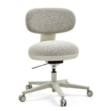 Grey Home Office Chair SITMOTION W with textured fabric cover and five-caster base by hjh OFFICE – 360-degree view (front view 15°)