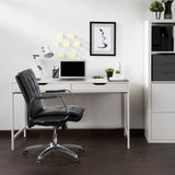 Professional Executive Chair VILLA 10 in black with quilted upholstery and chrome base by hjh OFFICE