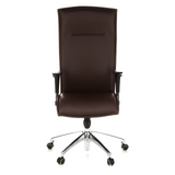 Dark brown Luxury Executive Chair MURANO 20 with armrests and five-caster base by hjh OFFICE – 360-degree view (front view 0°)