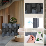 Sound-absorbing partition walls FLEXMIUT PLUG in grey and dark grey as a modular set by hjh OFFICE