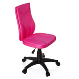 Pink Swivel Chair – Children KIDDY BASE with mesh back and black five-caster base by hjh OFFICE – 360-degree view (front three-quarter view 60°)