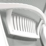 White backrest support with ventilation slots of the Home Office Chair ESTRIA by hjh OFFICE